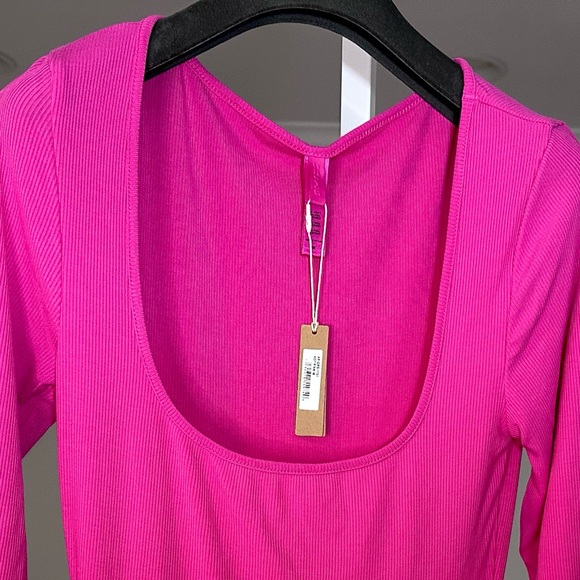 NWT Skims Soft Lounge Long Sleeve Maxi Dress in Hot Pink Size Medium - Picture 9 of 12